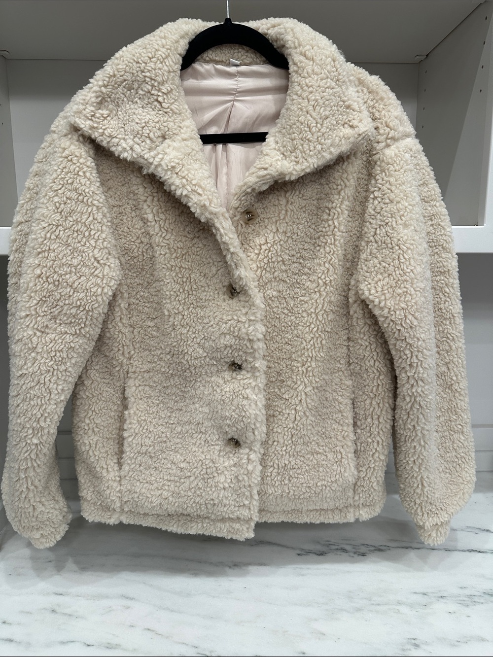 Small cream Teddy Bear jacket.  Good condition